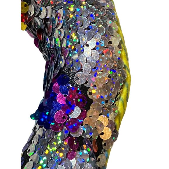 Flip Sequin Plush Toy Snake 16 inch Long Pink Head - Picture 9 of 16